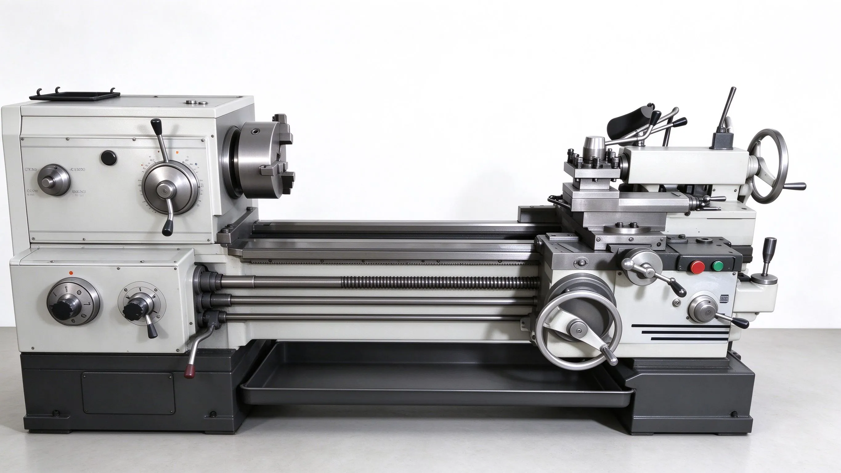 Horizontal lathe for rotor and housing turning