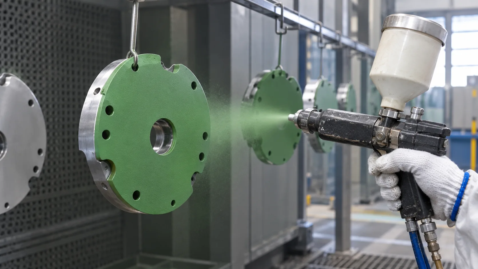 PTFE electrostatic coating process